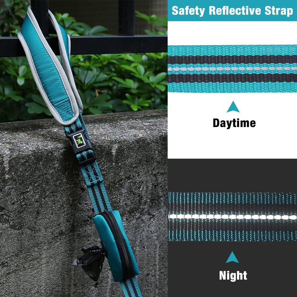 Qpets 1.5m Dog Belt for Small Dogs with Poop Bag Zipper Organizer Design, Nylon Rope, Leash for Dog with Comfortable Padded Hand Grip Quick Release Buckle for Walking Slip Leash Qpets 1.5m Dog Belt for Small Dogs with Poop Bag Zipper Organizer Design, Nylon Rope, Leash for Dog with Comfortable Padded Hand Grip Quick Release Buckle for Walking Slip Leash